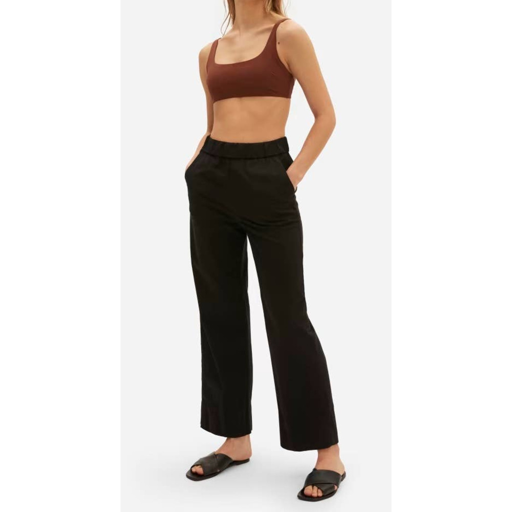 Everlane The Easy Pull On Straight Leg Pants Black 6
